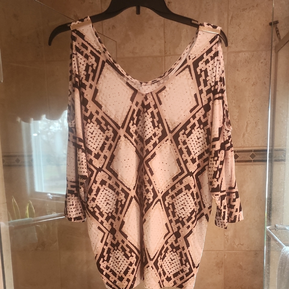 INC International Concepts Geometric Blouse